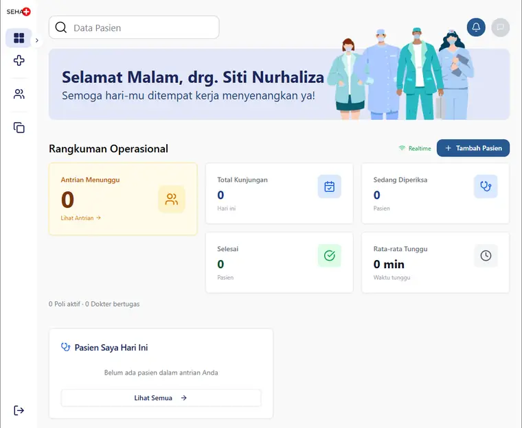Dasbor dokter Seha